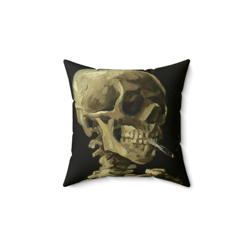 Van Gogh Skeleton Smoking Pillow