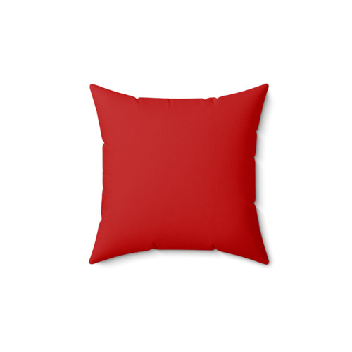 Cherry Red Solid Color Pillow by RewStudio