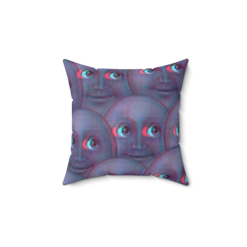 Cozy Moon Emoji Fuzzy Pillow