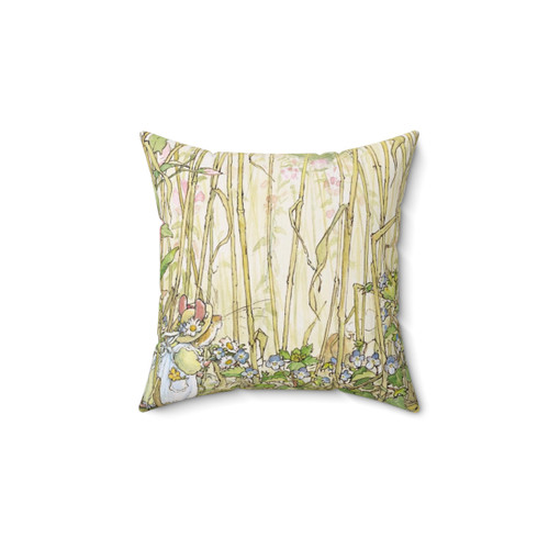 Primrose Gathering Flowers Decorative Pillow