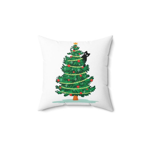 Christmas Cat Throw Pillow