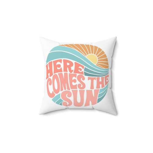 Groovy sun pattern accent pillow