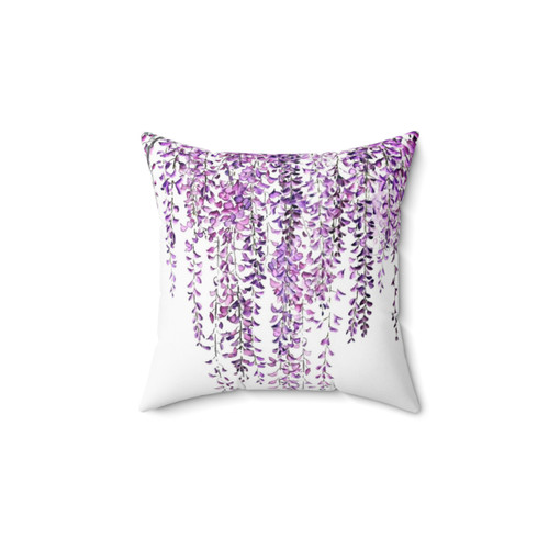 Handpainted Purple Wisteria Pillow