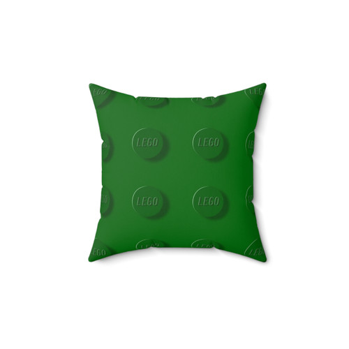 Building Bricks Green Decorative Throw Pillow