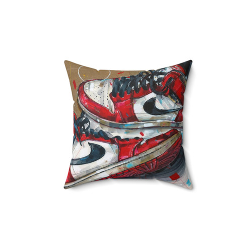 Chicago print sneaker throw pillow