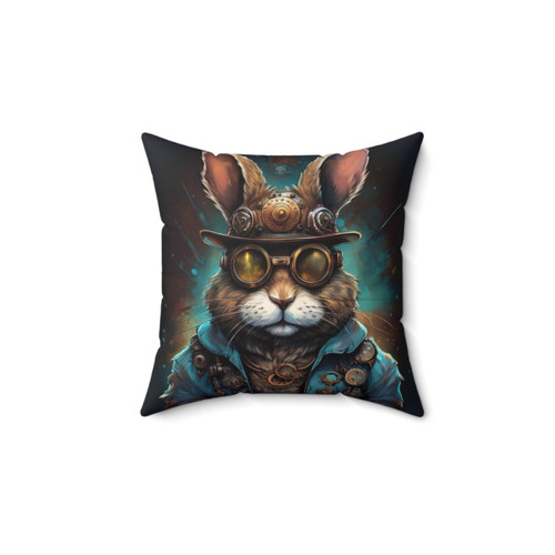 Steampunk Bunny Decorative Throw Pillow