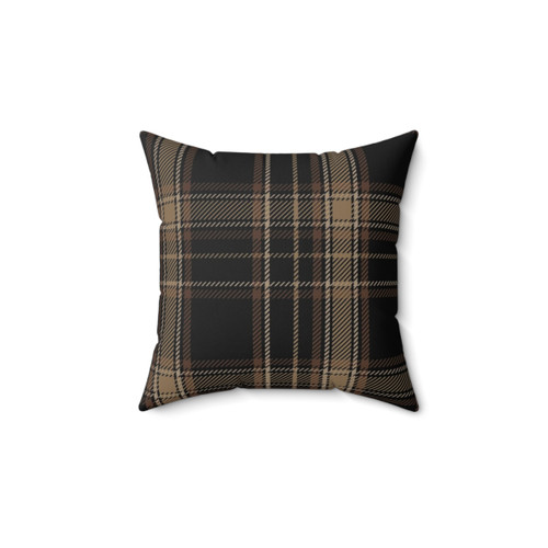 Dark Academia Tartan Plaid Pillow