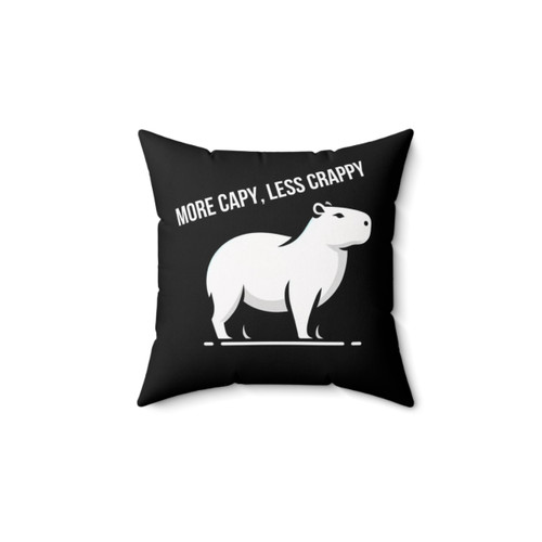 Peaceful Capybara Pillow - Minimalist Wildlife Art