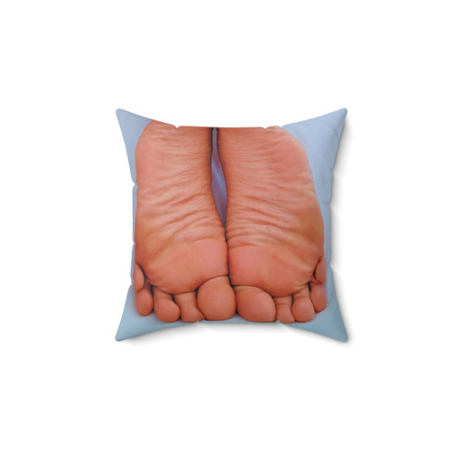 Wrinkled Pink Soles Pillow