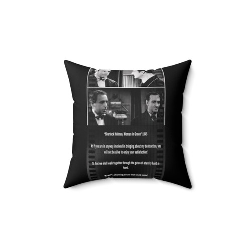 Sherlock Holmes Woman in Green 1945 Pillow