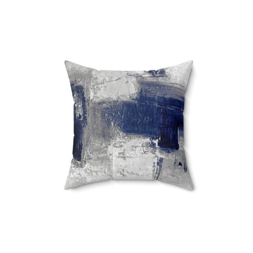 Blue Gray Abstract Decorative Throw Pillow