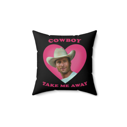 Glen Powell Cowboy Themed Pillow