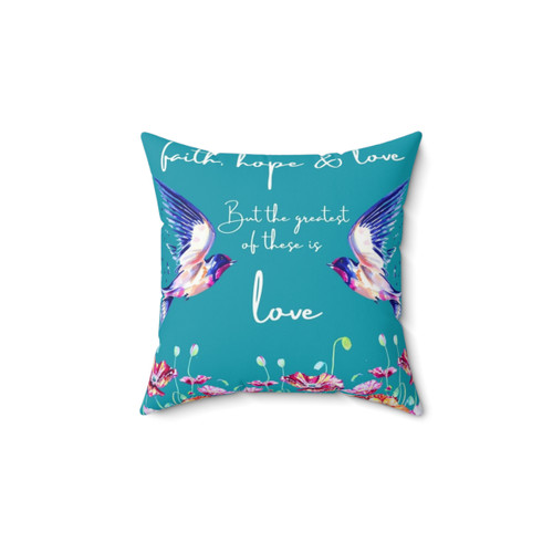 Love Inspirational Pillow for Christian Home Decor