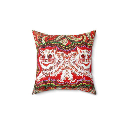 Psychedelic Cats Pillow Featuring Artwork by Louis Wain