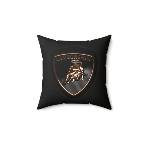 Black Lamborghini Logo Pillow