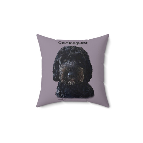 Black Cockapoo Dog Pillow
