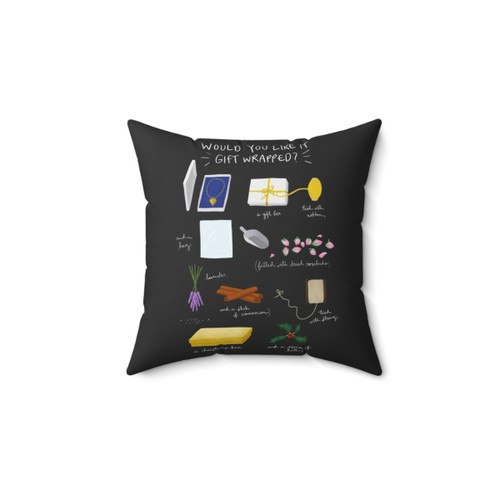 Love Actually Inspired Christmas Pillow in White Ink Design