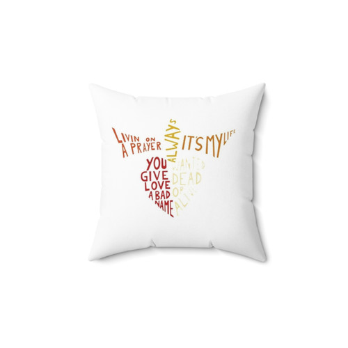 Bon Jovi Songs Pillow - Iconic 80s Rock Band Decor