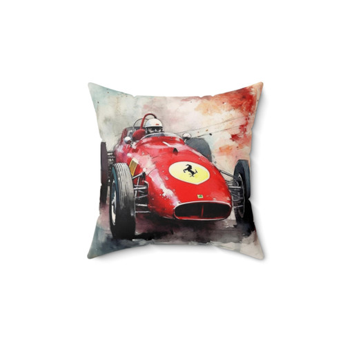 Ferrari 500 Vintage Formula One F1 Car Art Pillow