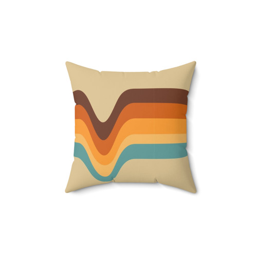 Vintage 70s Striped Throw Pillow