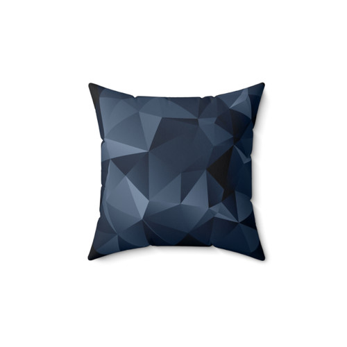 Black and Blue Polygonal Pattern Pillow