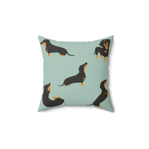 Dachshund Pillow with Cute Dachshund Sticker Pack Design