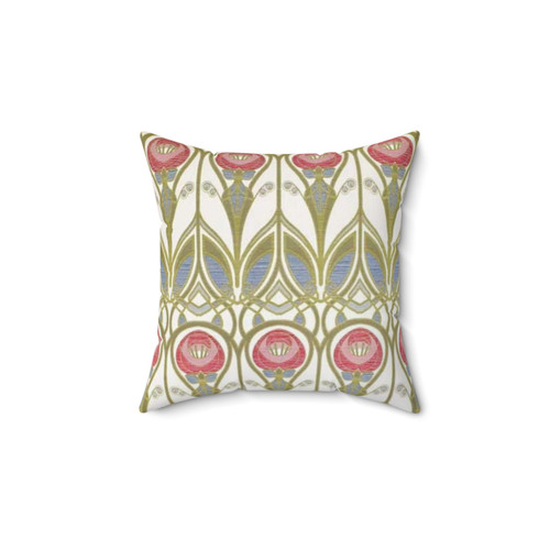 Charles Rennie Mackintosh Floral Design Pillow