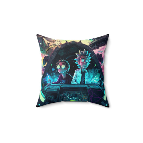 AI Generated Rickness Pillow - Schwifty Anime Design
