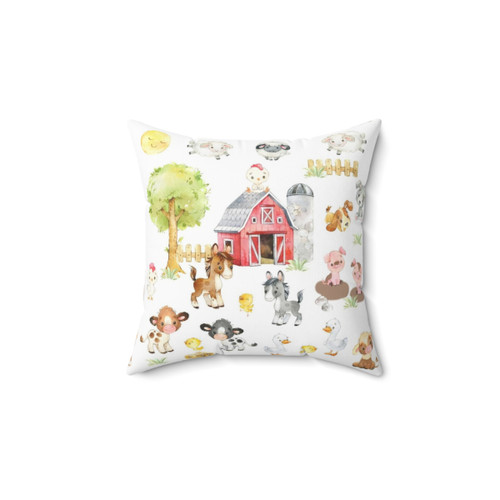 Farm Animals Nursery Pillow for Kids