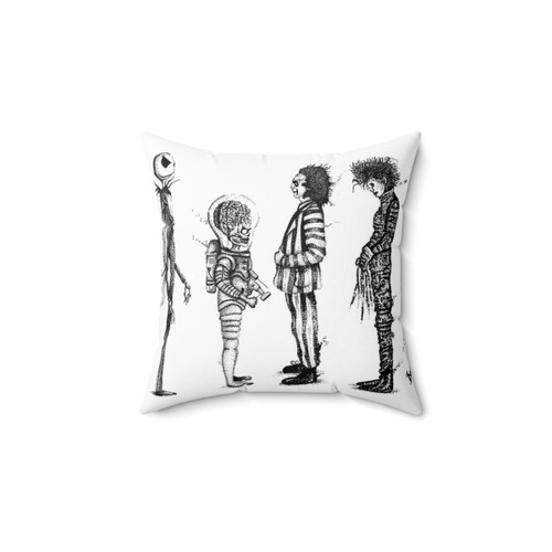 Burton Pillow featuring iconic Tim Burton character design