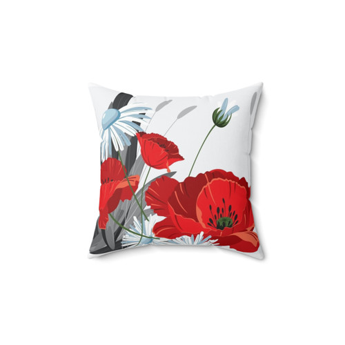 Poppy Flower Decorative Pillow