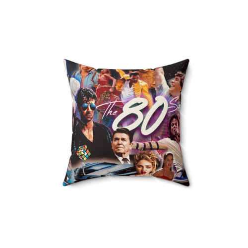 80s Pop Culture Themed Throw Pillow