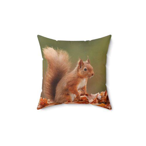 Autumnal Red Squirrel Decorative Pillow