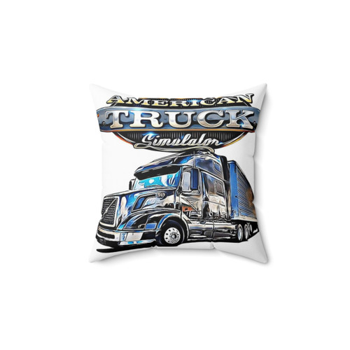 American Truck Simulator Game Design Pillow