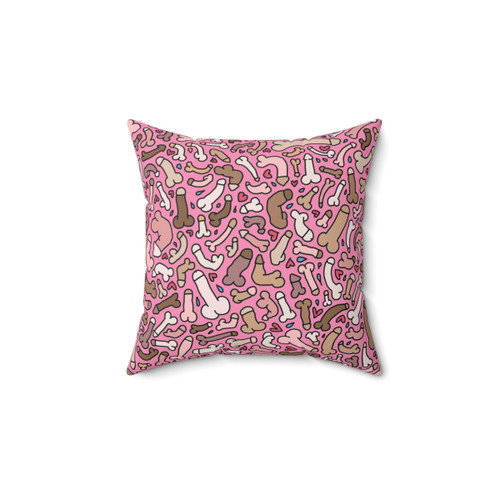 Pastel Pink Penis Shaped Decorative Pillow