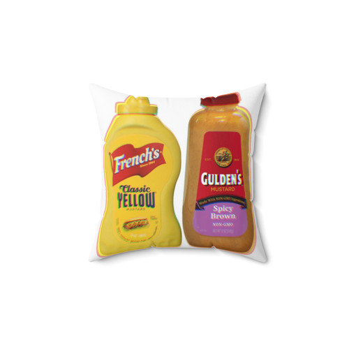 Yellow and Brown Mustard Decorative Pillow