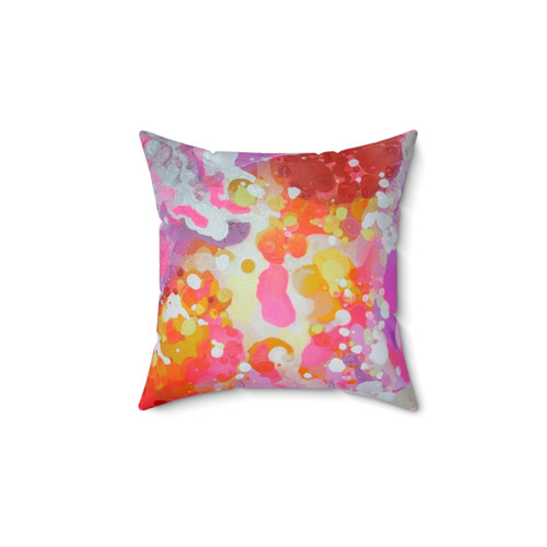Abstract Expressionist Pillow by Claire Desjardins