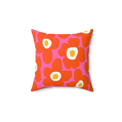 Retro Scandinavian Floral Pattern Pillow