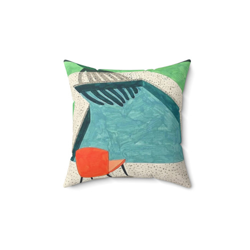 Vintage David Hockney Poolside Pillow