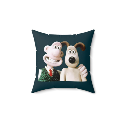 Wallace & Gromit Inspired Pillow with Dog Selfie