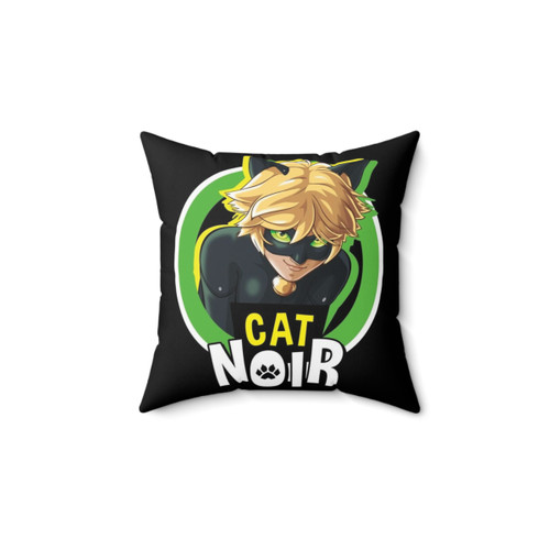 Miraculous Ladybug Cat Noir Badge Decorative Pillow
