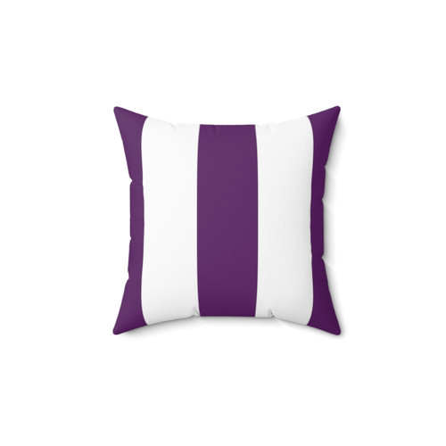 Aubergine Purple and White Striped Throw Pillow