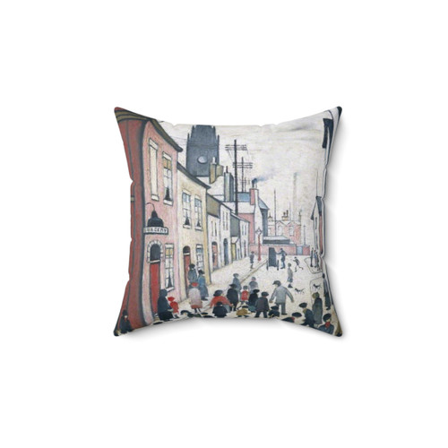 L.S. Lowry Inspired Decorative Pillow