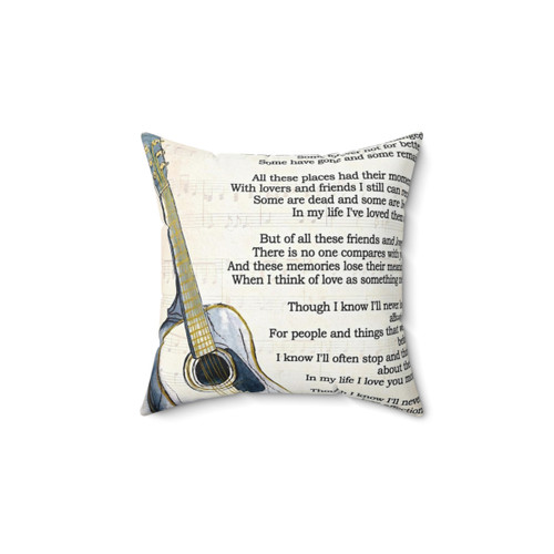 The Beatles In My Life Song Lyrics Pillow