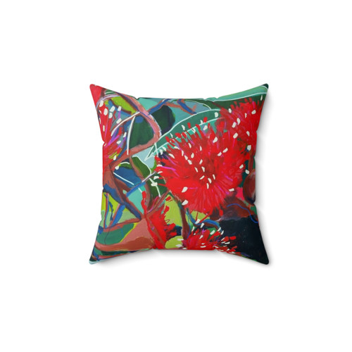 Australian Red Gum Flowers Decorative Pillow