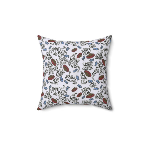 Cozy cat throw pillow with cute feline patterns