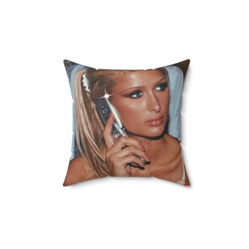 Paris Hilton Y2K Aesthetic Pink Pillow