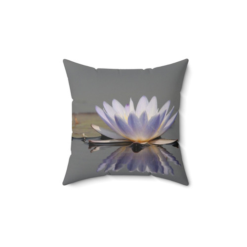 Water Lily Flower Decorative Pillow