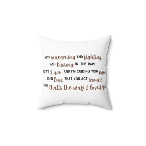 Lyrical Taylor Swift Pillow