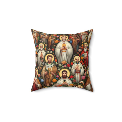 Christian Prayer Pillow featuring Saints and Jesus